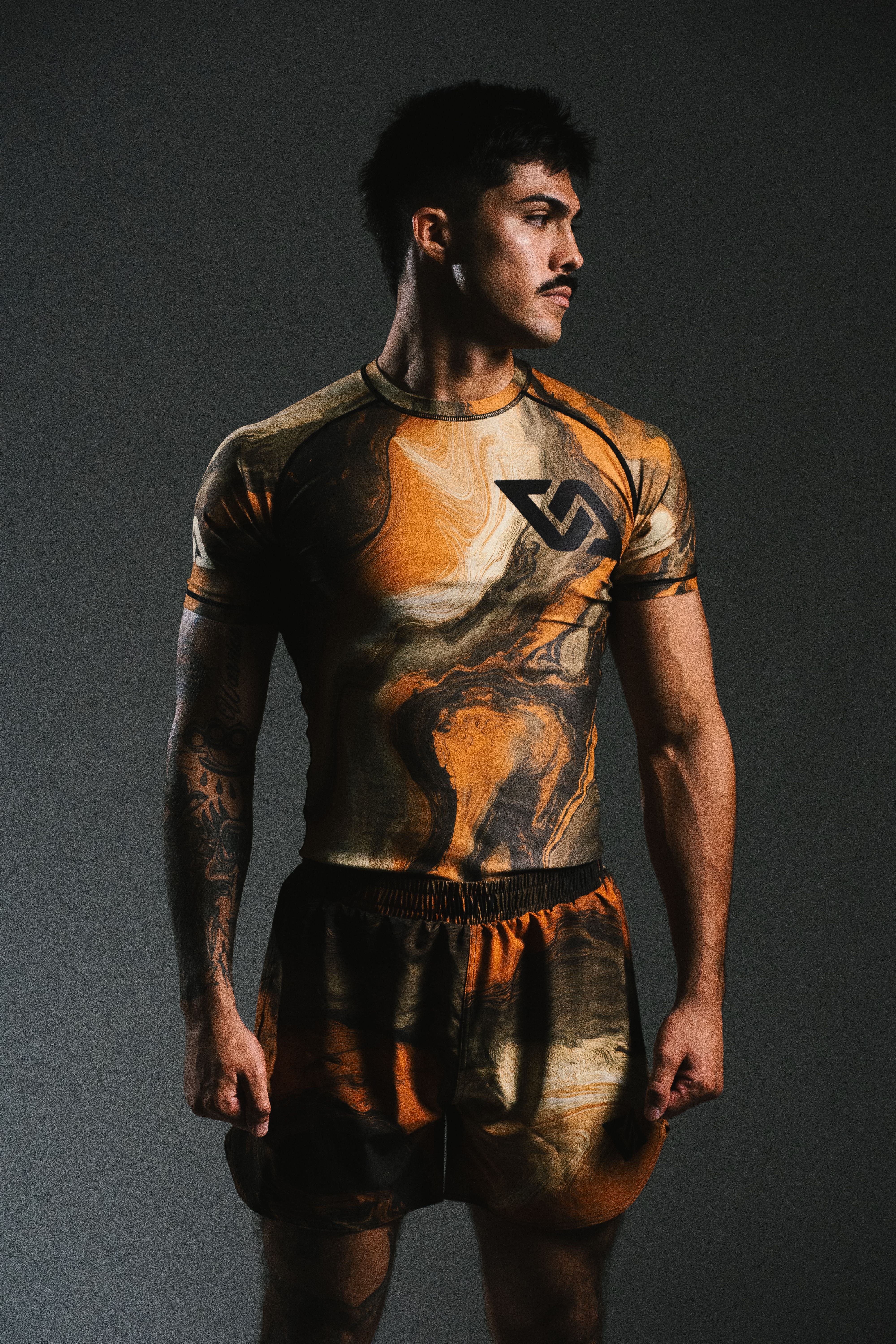 TERRA COTTA Rash Guard / Hybrid Shorts / Full Set